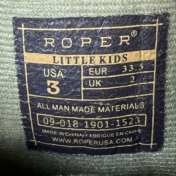 Roper Little Kids Girls Sz 3 Multicolor Faux Leather Cowboy Western Pull On Boot - Picture 10 of 10